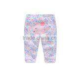 Kids Girl Flower Print Long Leggings Baby Girls Cotton Knit Leggings thumbnail-1