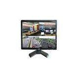 High Resolution 15 Inch CCTV LCD Monitor Black Desktop BNC For Airports