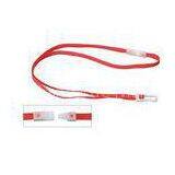 Red Tube pp or Polyester Plastic Hook Blank or Custom Silk Screen,logo Printed ID Card Holder Lanyar thumbnail-1