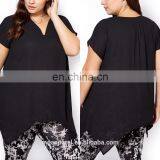 Plus Size Women Clothing Womens Tops Short Sleeve Woman Blouse thumbnail-1