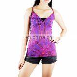 NAPAT New Design Tie Dye Polyester Sexy Sleeveless Top for Women thumbnail-1