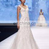 2017 P0053 White Color Strapless Net Fabric Beaded Grace Wedding Dresses P0017 thumbnail-1