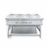 Commercial Stainless Steel Table StyleBainMarieWith Lower Shelf And 5 Pan For Restaurant/Hospital /School