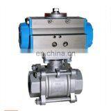 180 Degree Turn Pneumatic Piston 3-way Ball Valve thumbnail-1