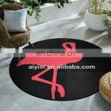 Flamingo 7x7' Round Beach Mat Reversible Polypropylene Outdoor Rug Patio Picnic Mats thumbnail-4