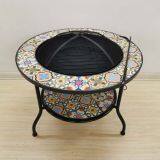 Outdoor Metal Brazier Square Table Firepit Garden Patio Heater/BBQ/Ice Pit With Waterproof Cover (Fire Pit & Grill) thumbnail-4