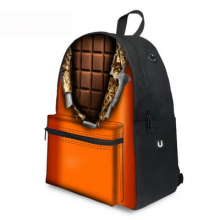 New Chocolate Series High Quality Canvas Schoolbags Students Backpack OEM Customized Logo thumbnail-5