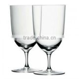 hand blow water goblet glasses