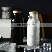 White Black Ceramic Seasoning Cooking Olive Oil Soy Sauce Cruet Bottle Herb & Spice Tools thumbnail-4