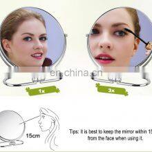 3 Use Two Face 360 Degree Rotate 1x 2x Magnify Wall-hanging Desktop Free Standing Makeup Mirror thumbnail-5
