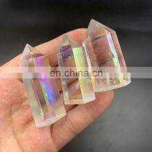 Natural Gemstones Aura Clear Quartz Double Points Towers Natural Crystal Dt Healing Stones Reiki Sets thumbnail-5