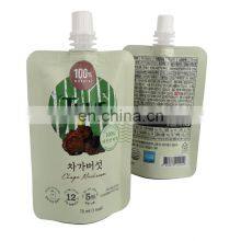 Spout Top Aluminum Foil Liquid Bag Custom Printed Metalized Stand up Pouch With Spout Standing Juice Spout Bags thumbnail-5