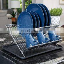 Wholesale Kitchen Over Sink Dish Drying Rack Metal Kitchen Organizer Stainless Steel Dish Drying Rack Sink Rack thumbnail-4