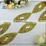 Colorful Diamante Beaded Trim Craft Applique Quality Choice thumbnail-1