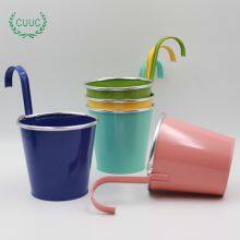 CUUC Tin Metal Hanging Flower Pot Flower Bucket Hanging Planter thumbnail-4