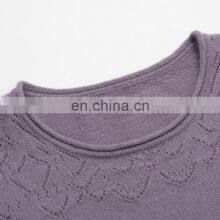 Super Soft 100% Cashmere Sweater for Women Custom Logo Knitted With Chinese Style Crew Neck Solid Pattern for Winter thumbnail-3
