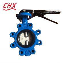 Top Quality Ductile Iron CF8M Disc Lever Operated Wafer Lug Type Butterfly Valve Knife Gate Valve thumbnail-1