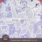 China Supplier Beautiful Flower Chemical Water Soluble Laser Lace Embroidery Fabric thumbnail-5