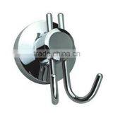 Bathroom Accessories Wall Mounted Brass Chrome Wall Coat Hanger, Metal Double Robe Hooks, Wall Hook Decorative