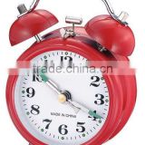 3 inch metal case mechanical bell alarm clock movement, desktop clock mechanism