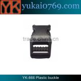 Yukai plastic snapback leather strap buckle/plastic curved paracord buckle