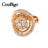 Fashion Jewelry Zinc Alloy Charming Rhinestone Ring Girls Wedding Party Show Gift Dresses Apparel Promotion Accessories