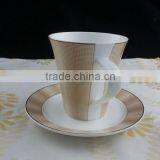 350ml Gloden Color Mug Cup and Saucer thumbnail-2