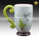 Factory directly ceramic mug for happy holiday