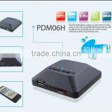 mini hdd 1080p advertising media player H.264 3d blue ray portable tv box hard disk media player with display