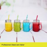 hot selling 4pcs Glass mason jars straw