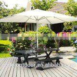 Outdoor Aluminium Giant Middle Pole Umbrella White Garden Parasol Cheap Price thumbnail-1