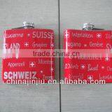 Novelty Stainless Steel Hip Flask With Logo Image