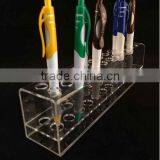 Clear Custom Acrylic Pen Holder Acrylic Desk Pen Display Stand With 3 Tiers thumbnail-2