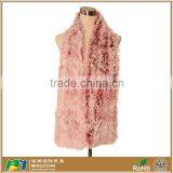 Women's Pink Long Warm Faux Fur Scarf