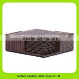 12*12cm Oil-proof Crocodile Leather Printed Set of 4 Square Coasters 16035 thumbnail-3