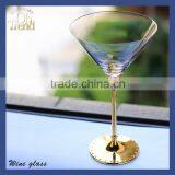 Delicate High Base Metal Handmade Whiskey Glass Cup Wendding thumbnail-4