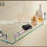 11137 Hot Sale Zinc Alloy Chrome Bathroom Accessories Glass Shelf thumbnail-3