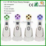 Mini Home Use Facial Beauty Device 6 Color Ultrasonic Led Lights Photon Face Massager thumbnail-6
