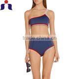 2016 Xxx Hot Sex Bikini One Shoulder Handmade Crochet High Waist Bikini