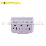 H70002 3 Way Electrical Outlet Wall Plug/ Power Strip, ETL Listed, Three Sockets Splitter thumbnail-1