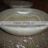 Top Quality PURE WHITE ONYX OVAL SHAPED SINKS AND BASINS thumbnail-2