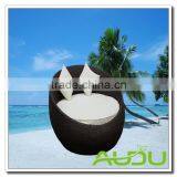 Audu Contemporary Daybed - Black Rattan Outdoor Daybed With Cushions thumbnail-4