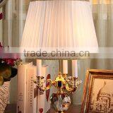 Concise Design K9 Clear Crystal Apple Shape Lamp Body Three Candles Table Lamp thumbnail-2