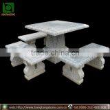 Outdoor Decorative Marble Stone Table and Benches thumbnail-1