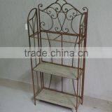2015 New Design Antirust 3-tier Wooden Folding Shelf thumbnail-2