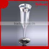 7oz Silver Coated Plastic Disposable Wine Glass thumbnail-1