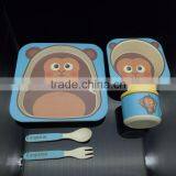 Eco Friendly Biodegradable Bamboo Fibre Plant Fibre Kid's Dinnerware Set thumbnail-2