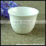 Low Price WHolesale AB Grade White Ceramic Carving Tea Cup Sets.Stock Lot Teacup thumbnail-4