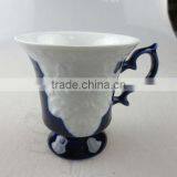 Ceramic Tea Cup With Embossed Flower Design thumbnail-1