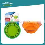 Pet food bowls portable travel feeding collapsible silicone pet bowl